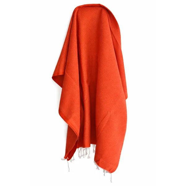 Fouta nid d'abeille Solea orange