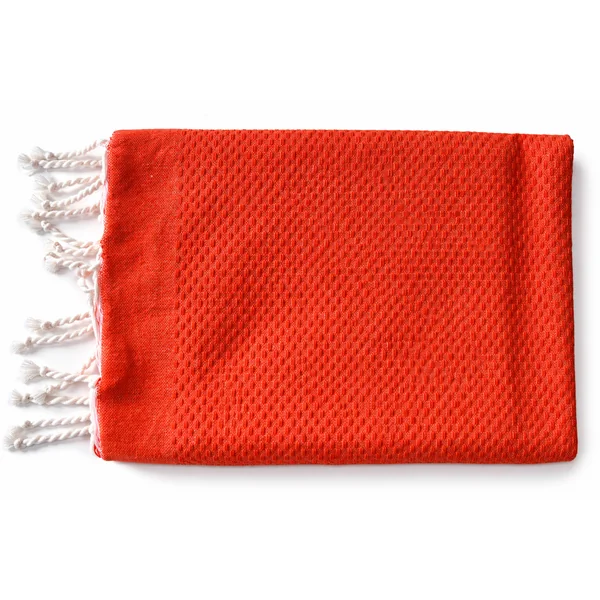 Fouta nid d'abeille Solea orange