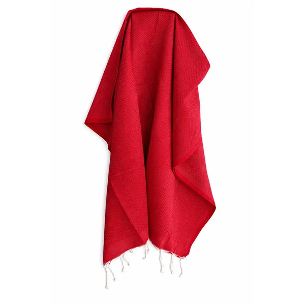 Fouta nid d'abeille Solea rouge