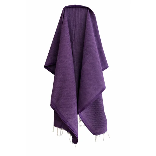 Fouta nid d'abeille Solea violet