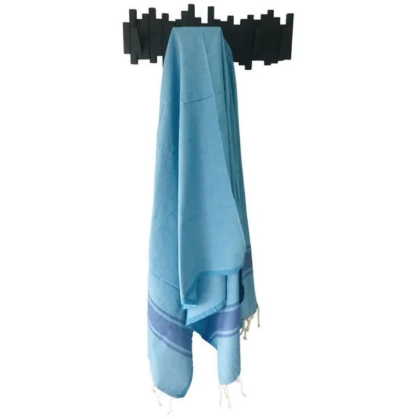 Fouta plate bicolore duo de bleus