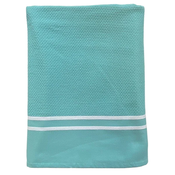 Foutah doublée éponge Waffle aqua