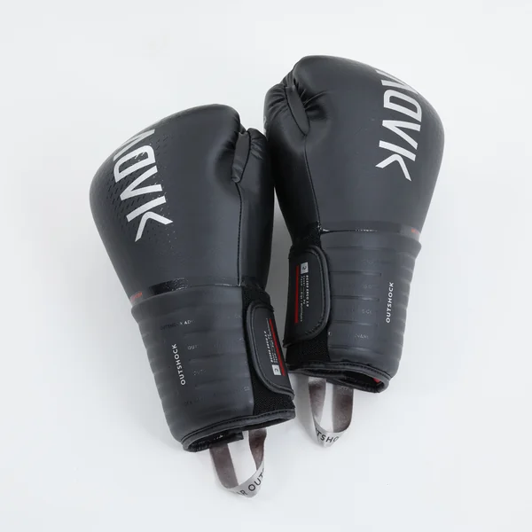 Gants de boxe avec maintien articulaire du poignet, noir