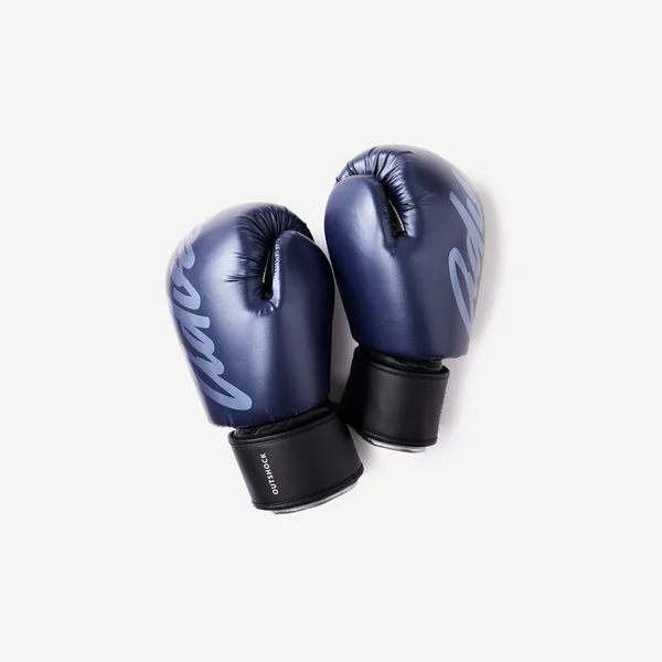 Gants de kick-boxing et muay-thaï adulte, bleu