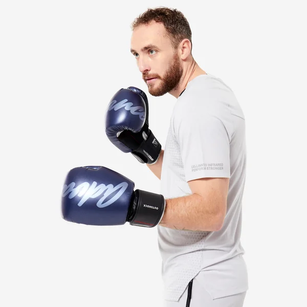 Gants de kick-boxing et muay-thaï adulte, bleu