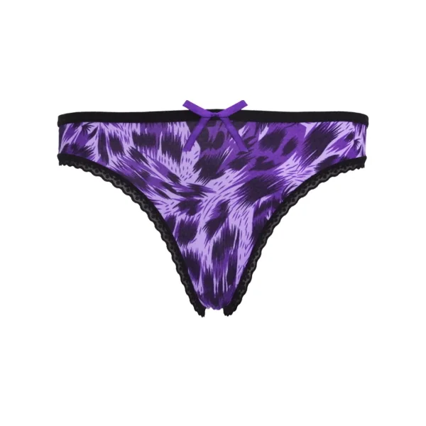 Gianvaglia Annimal violet/print culotte string