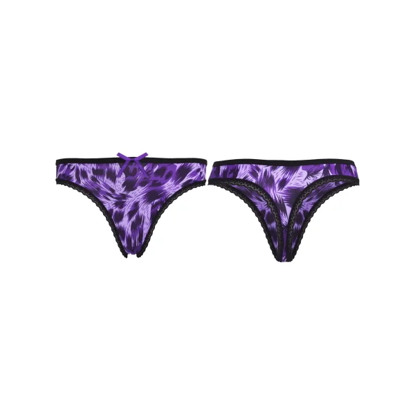 Gianvaglia Annimal violet/print culotte string