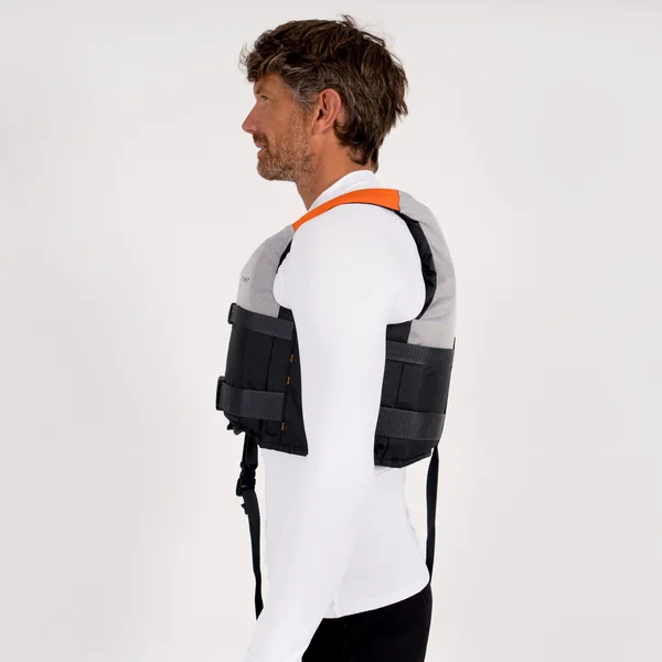 Gilet aide à la flottabilité 50n+ gris kayak stand up paddle dériveur