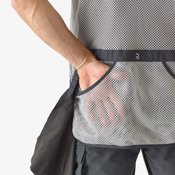 GILET BALL TRAP 100 GRIS NOIR