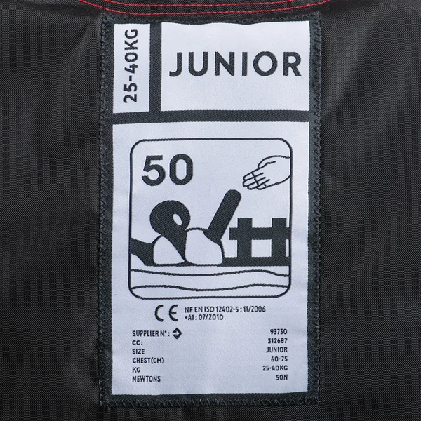 Gilet d'aide à la flottabilité 50 newtons sports tractés junior