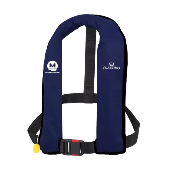Gilet de sauvetage gonflable automatique neo 165 n orangemarine - avec harnais - bleu - plastimo