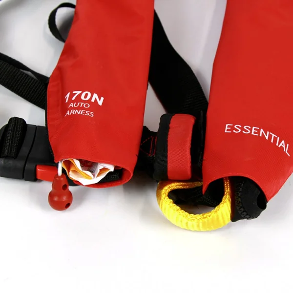 Gilet gonflable ESSENTIAL ZIP automatique avec harnais 170 N - Rouge