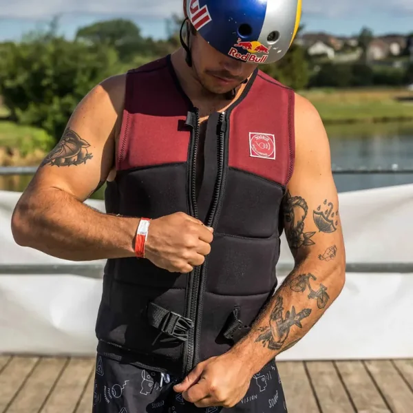Gilet Impact SOORUZ JULES CHARRAUD PRO MODEL Frontzip Wine