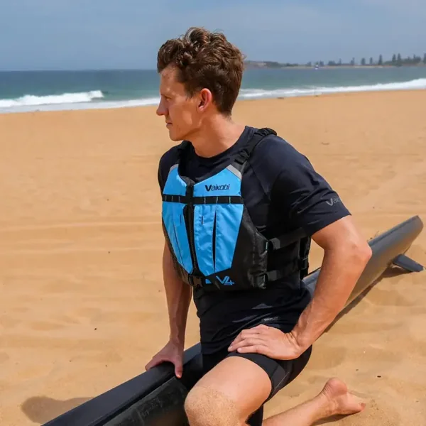 Gilet v4 ocean racing pfd vaikobi cyan