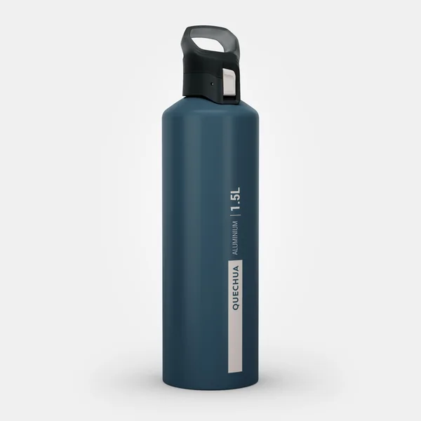 Gourde alu 1,5l avec bouchon à ouverture rapide pour la randonnée bleu