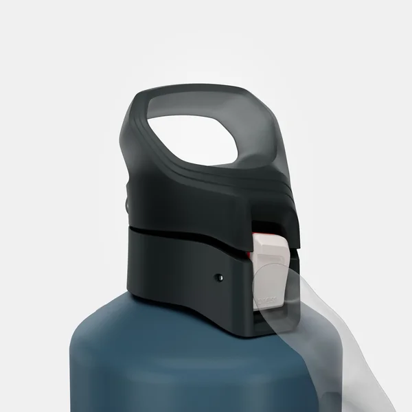 Gourde alu 1,5l avec bouchon à ouverture rapide pour la randonnée bleu