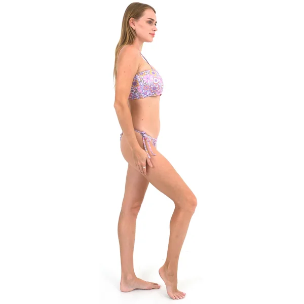 Haut de bikini bandeau Tahiti pink garden