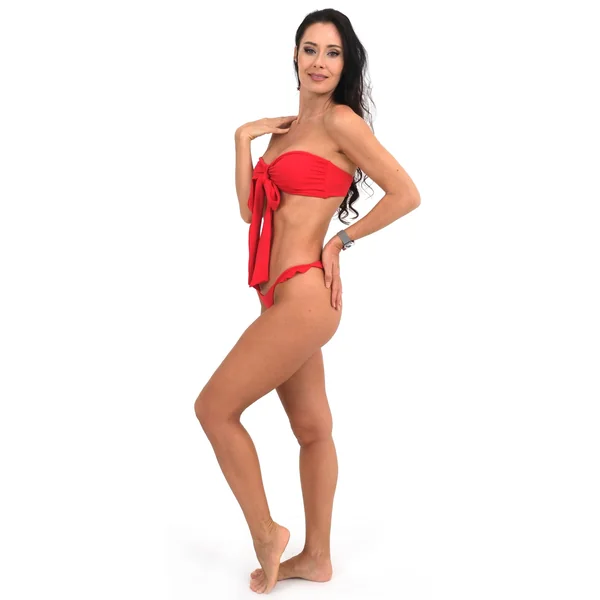 Haut de bikini dos nu Maldives rouge