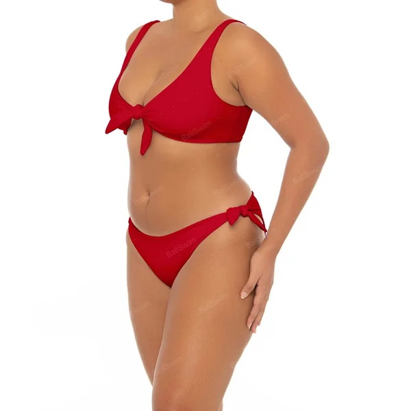 Haut de bikini grande taille rouge