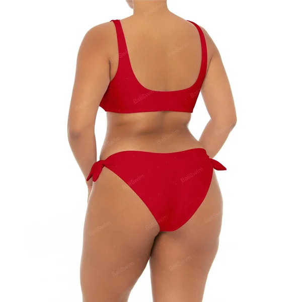 Haut de bikini grande taille rouge