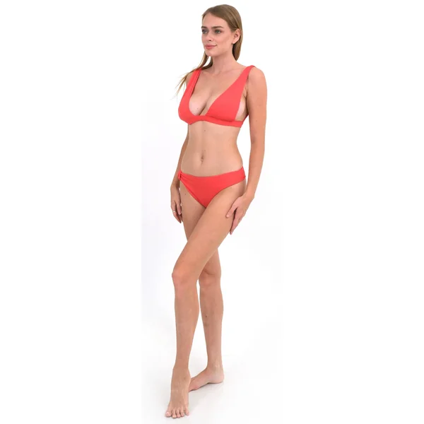 Haut de bikini plongeant Sicile rouge