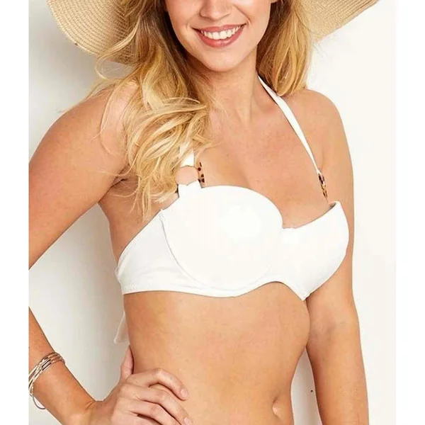Haut de maillot de bain armatures Blanc