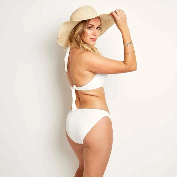 Haut de maillot de bain armatures Blanc