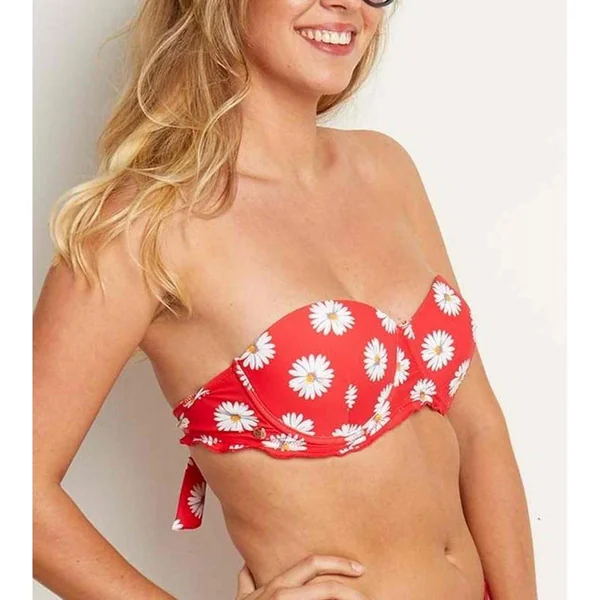 Haut de maillot de bain armatures Rouge