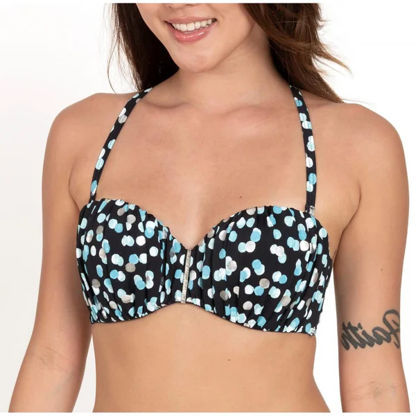 Haut de maillot de bain bandeau armatures Bleu Alhandra