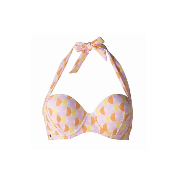 Haut de maillot de bain bandeau rose Seventies Brigitte Bardot
