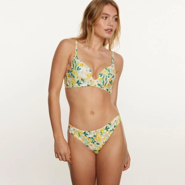 Haut de maillot de bain coques souples jaune Capeline Brigitte Bardot