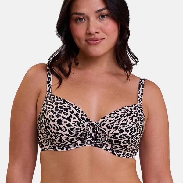 Haut de maillot de bain emboitant avec armatures Samoa - Léopard Sans Complexe Bain