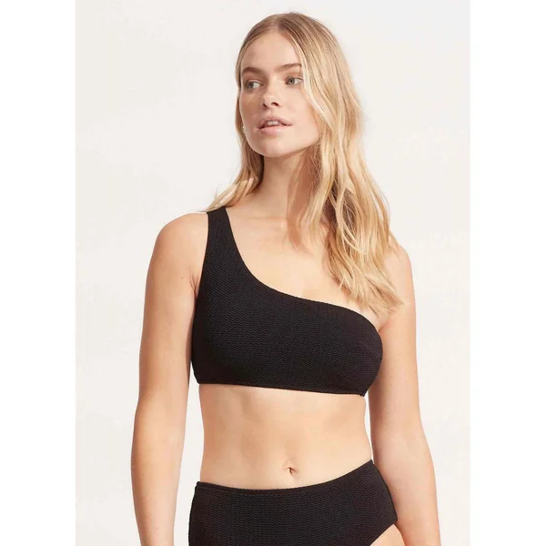 Haut de maillot de bain one shoulder - Noir