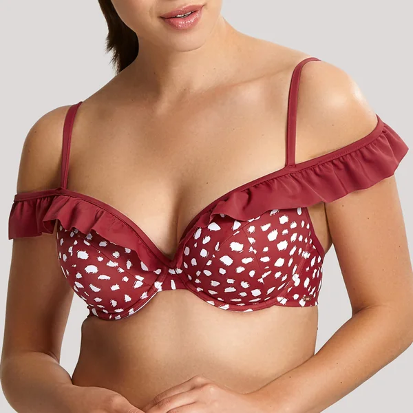 Haut de maillot de bain plongeant armatures