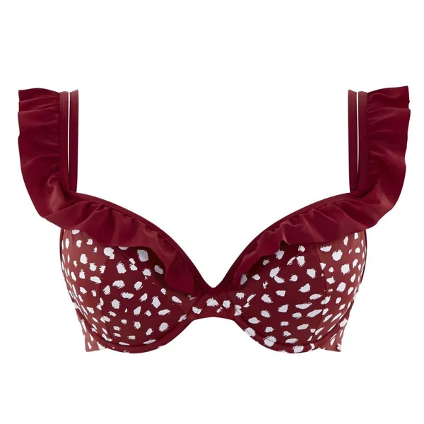 Haut de maillot de bain plongeant armatures