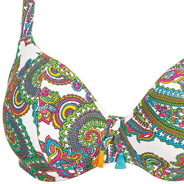 Haut de maillot de bain plongeant à armatures