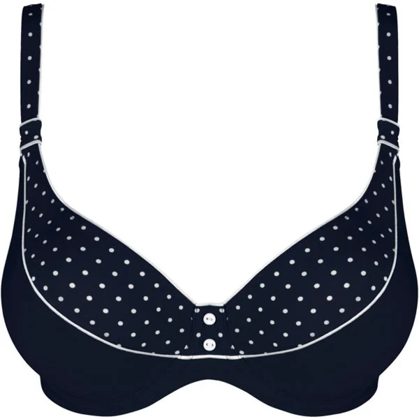Haut de maillot de bain Semi-emboîtant - Bleu - Tequila-imprimé plumetis