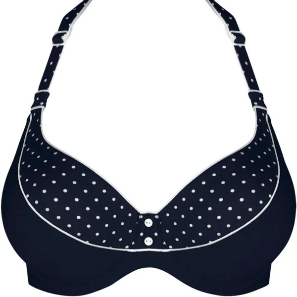 Haut de maillot de bain Semi-emboîtant - Bleu - Tequila-imprimé plumetis