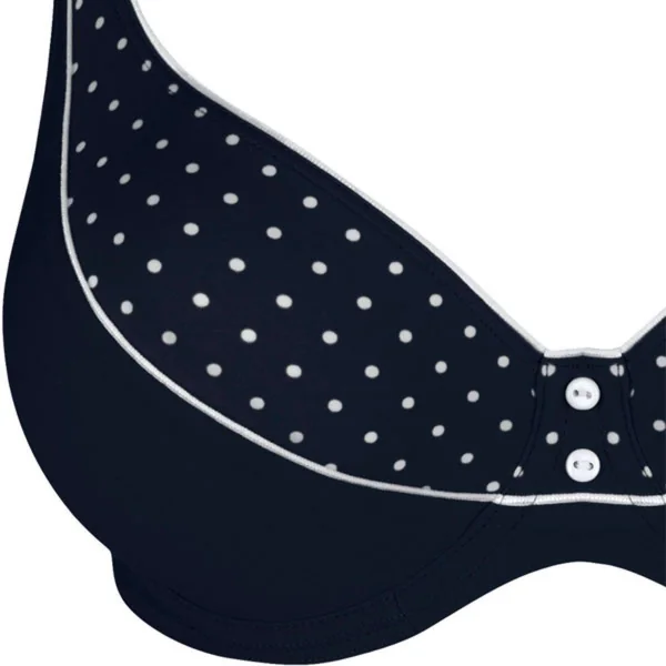 Haut de maillot de bain Semi-emboîtant - Bleu - Tequila-imprimé plumetis