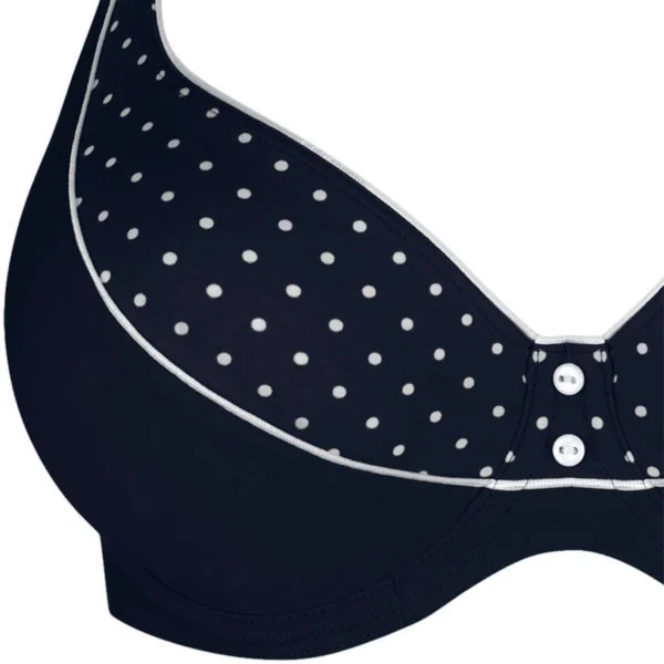 Haut de maillot de bain Semi-emboîtant - Bleu - Tequila-imprimé plumetis