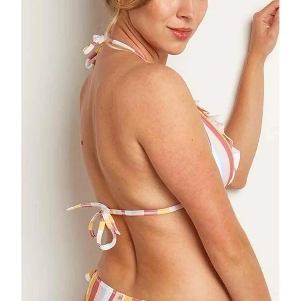 Haut de maillot de bain triangle multicolore