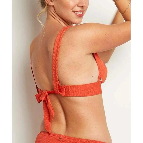 Haut de maillot de bain triangle Orange