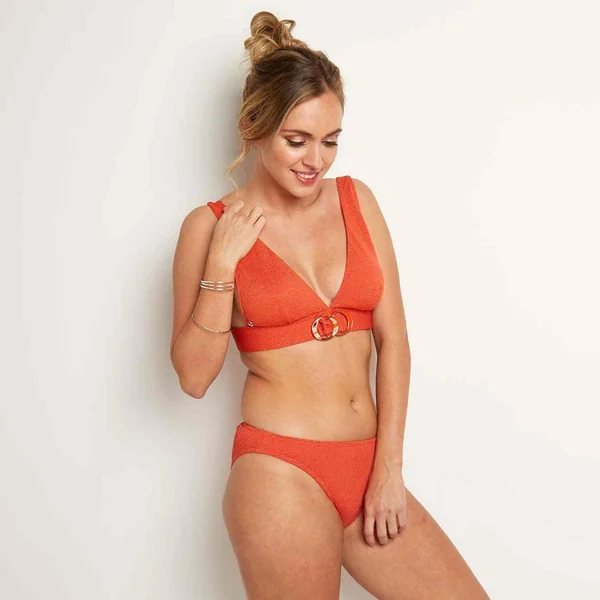 Haut de maillot de bain triangle Orange