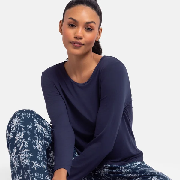 Haut de pyjama bleu Dorina