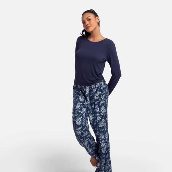 Haut de pyjama bleu Dorina