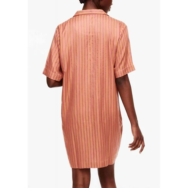 Haut de pyjama - Chemise Longue à manches courtes - Orange Femilet - ANNA
