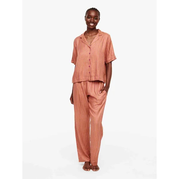 Haut de pyjama - Chemise à manches courtes - Orange Femilet - ANNA