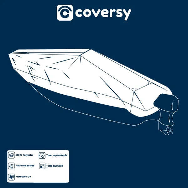 Housse bateau moteur - gris - coversy