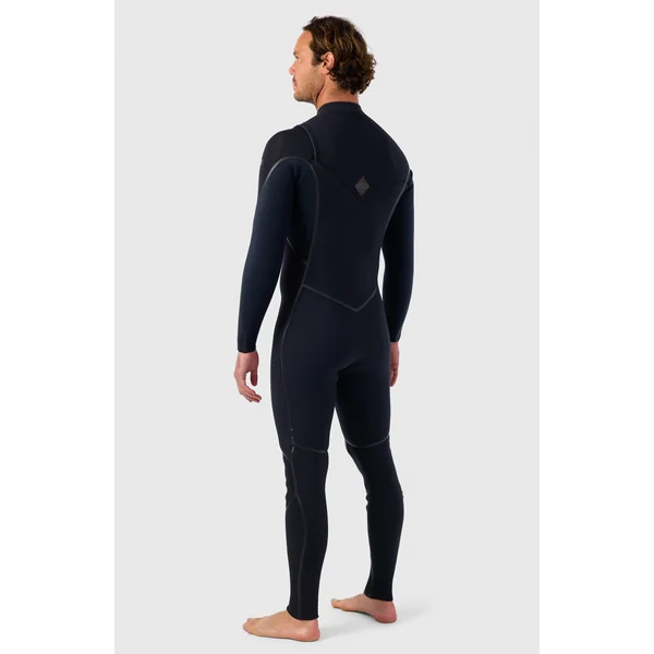 Hyperfreak Fire 3/2mm+ Chest Zip Full Wetsuit | BLACK/BLACK