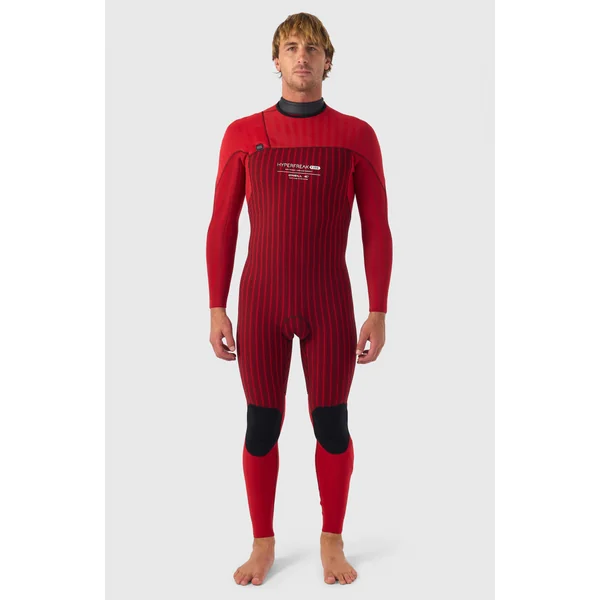 Hyperfreak Fire 4/3mm+ Chest Zip Full Wetsuit | BLACK/BLACK